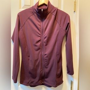 Cali active jacket dark plum full zip. Size Medium